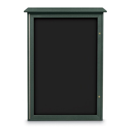 United Visual Products Outdoor Enclosed Combo Board, 72"x36", Gold Frame/Green & Surf UVCB7236ODG-GREEN-SURF